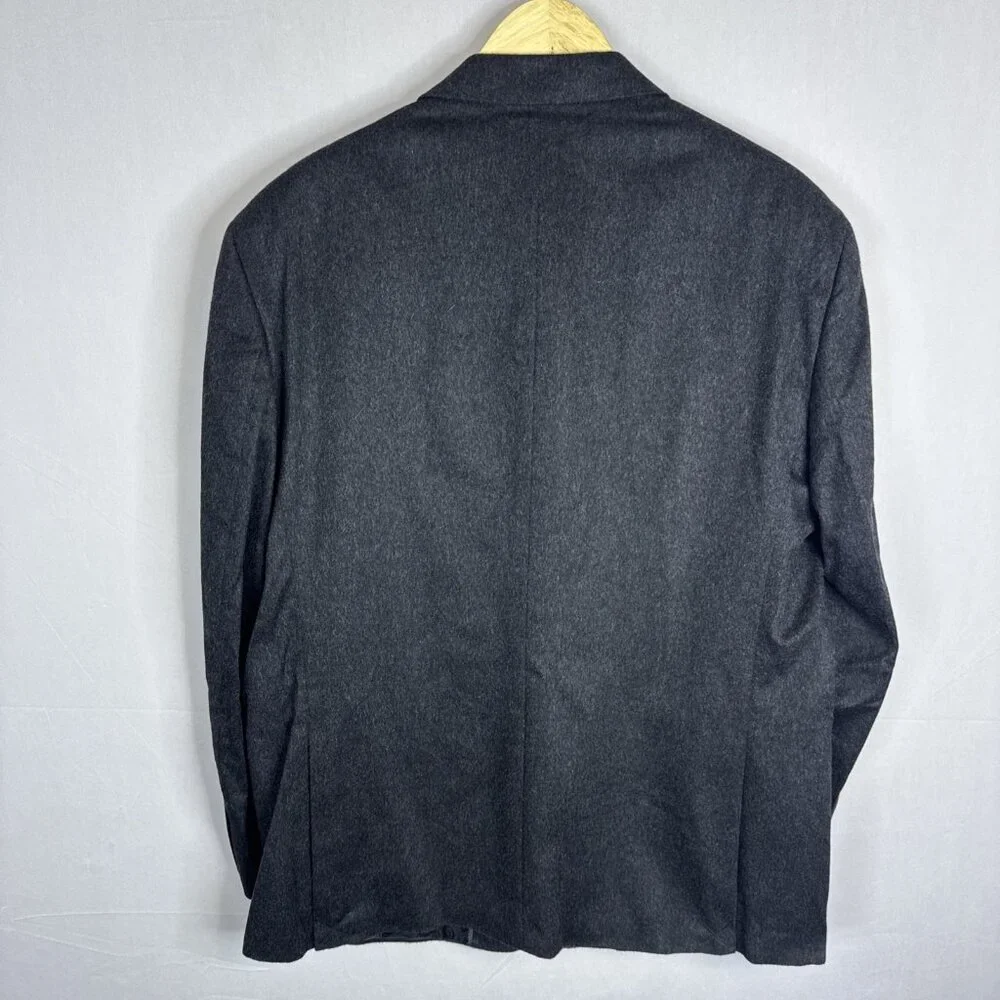 Grafton 100% Cashmere Blazer Jacket Men 46 Charcoal Gray Sports‎ Coat